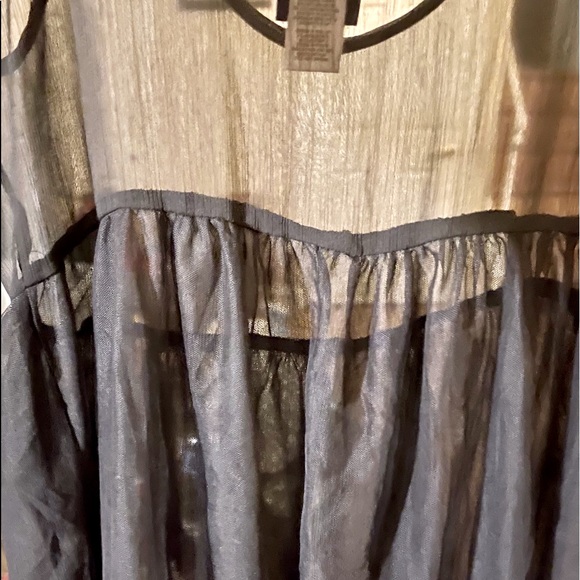 FREE PEOPLE INTIMATELY Sheer V-Neck Tank Dress with tiered bottom. SZ SM NWOT - Picture 5 of 13